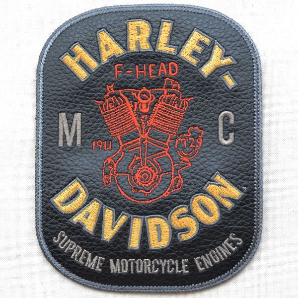 レザーロゴワッペン Harley-Davidson ハーレーダビッドソン バイク [糊なし] *メール便可 | アメリカ雑貨・家具・看板・コカ