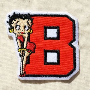 画像1: ワッペン ベティブープ Betty Boop(B/レッド&ブラック)*メール便可
