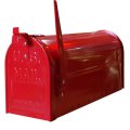 STEEL RURAL MAIL BOX/RED/スチールルーラルメールボックス/レッド（ポールセット）