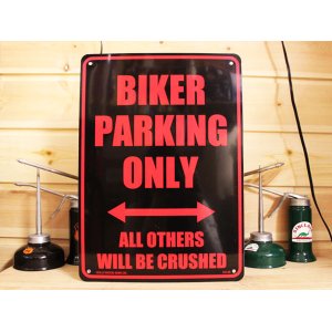 看板/プラサインボード バイカー専用駐車場 Biker Parking Only