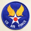ミリタリーワッペン US Air Force エアフォース(ブルー/ラウンド) *メール便可