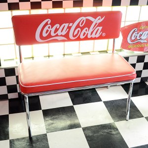 画像1: [送料無料] ベンチシート コカコーラ Coca-Cola 長椅子