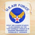 アメリカンロゴ巾着袋(L) USエアフォース(アメリカ空軍) U.S.Air Force *メール便可