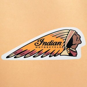 画像1: ガレージステッカー Indian インディアンモーターサイクル(ダイカット) シール アメリカン *メール便可
