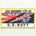ミリタリーワッペン JSS Midway CV-41 U.S.Navy ネイビー アメリカ海軍 *メール便可