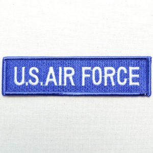 画像1: ミリタリーワッペン U.S.Air Force エアフォース Tab アメリカ空軍 ブルー *メール便可