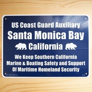看板/プラサインボード サンタモニカ湾 沿岸警備隊補助隊 Santa Monica Bay
