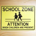 看板/プラサインボード スクールゾーン(通学路) School Zone