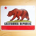 看板/プラサインボード カリフォルニア州旗 California Republic