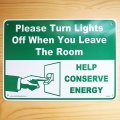 看板/プラサインボード 使用後は電気を消して下さい Please Turn Lights Off