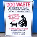 看板/プラサインボード ラージサイズ 犬のフンの後始末をきちんとしましょう Dog Waste