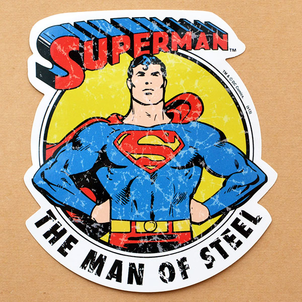 ステッカー シール スーパーマン Superman マンオブスチール メール便可 アメリカ雑貨 家具 看板 コカコーラグッズ通販 レイジーストア