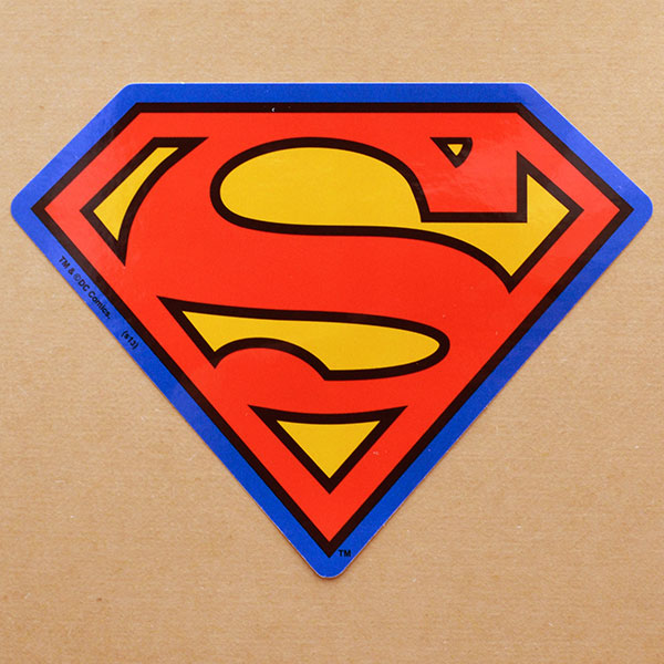ステッカー シール スーパーマン Superman マーク ブルー レッド メール便可 アメリカ雑貨 家具 看板 コカコーラグッズ通販 レイジーストア