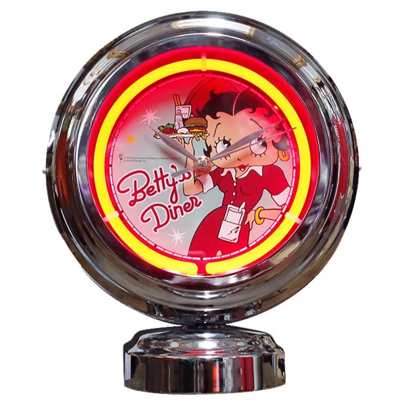 ガスランプ ネオンクロック Betty Boop Diner ベティブープ ダイナー アメリカ雑貨 家具 看板 コカコーラグッズ通販 レイジーストア
