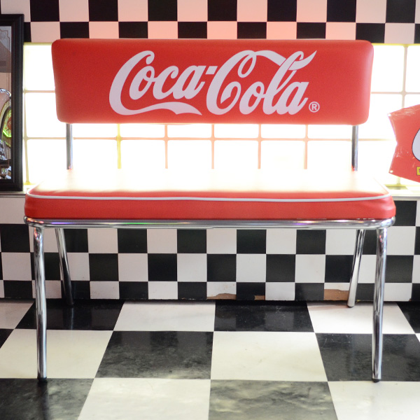 [送料無料] ベンチシート Coca-Cola コカコーラ 椅子 ダイニングベンチ