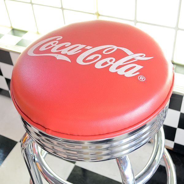 [Coca-Cola] Hi-Stool / [コカコーラ] ハイスツール ロゴ入り椅子