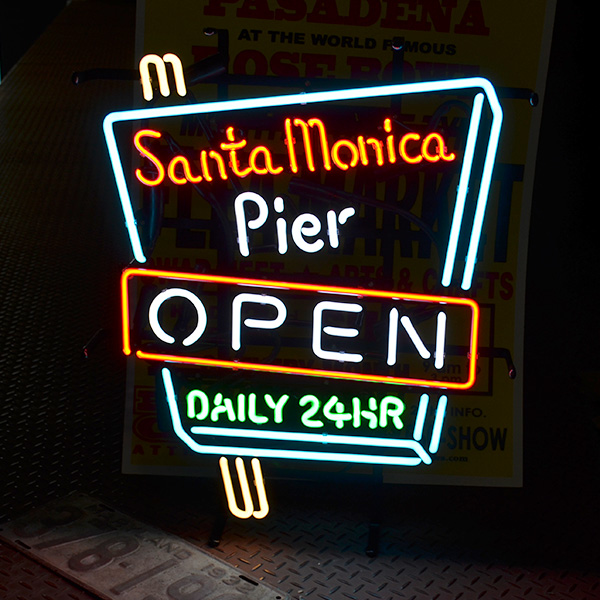送料無料] ネオンサイン Santa Monica Pier Open サンタモニカピア オープン通販