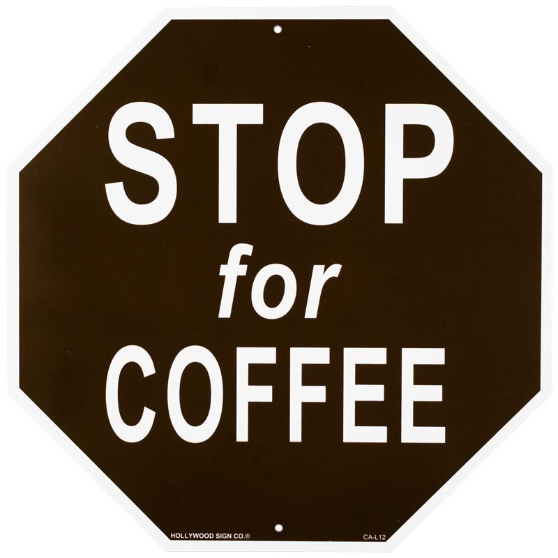 看板/プラサインボード ラージサイズ コーヒーを飲みに立ち寄って