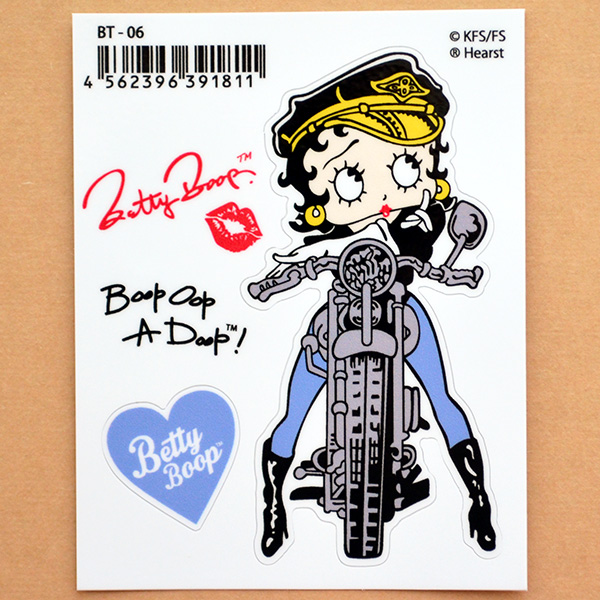 ステッカー シール ベティブープ Betty Boop バイカー メール便可 アメリカ雑貨 家具 看板 コカコーラグッズ通販 レイジーストア