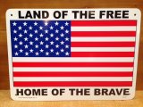 画像: 看板/プラサインボード 自由人の国 勇者の故郷(星条旗) Land of the Free