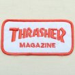 画像1: ロゴワッペン スラッシャーマガジン Thrasher Magazine (ホワイト&レッド) *メール便可
