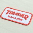 画像2: ロゴワッペン スラッシャーマガジン Thrasher Magazine (ホワイト&レッド) *メール便可