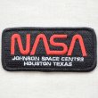 画像1: ロゴワッペン NASA ナサ(ブラック&レッド/レクタングル) *メール便可