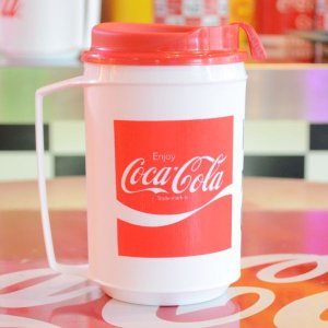 画像: コンボマグカップ/缶ホルダー コカコーラ Coca-Cola(Ribbon) アメリカ製