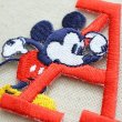 画像2: アルファベットワッペン ディズニー ミッキーマウス A レッド *メール便可