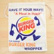 画像1: アメリカンロゴ巾着袋(L) バーガーキング Burger King *メール便可