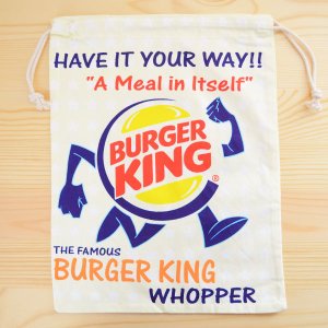 画像: アメリカンロゴ巾着袋(L) バーガーキング Burger King *メール便可