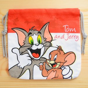 画像: アメリカンキャラ巾着袋(S) トムとジェリー Tom and Jerry *メール便可
