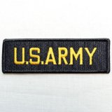 画像: ミリタリーワッペン U.S.Army Tab ブラック アーミー アメリカ陸軍 *メール便可
