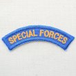 画像1: ミリタリーワッペン Special Forces アメリカ陸軍 ブルー 扇形 *メール便可