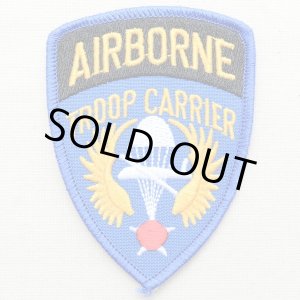 画像: ミリタリーワッペン Airborne エアボーン Troop Carrier ブルー エンブレム *メール便可