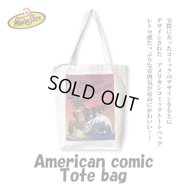 画像1: アメリカン コミックCALIFORNIA RAISIN  トート エコ バッグ メンズ レディース 男女兼用 海外 マーケット USA キャラクター コットン ショッピング
