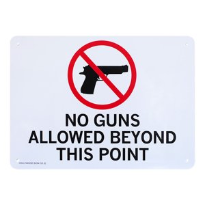 画像: 看板/プラサインボード  銃禁止