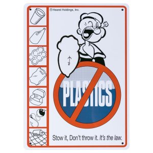 画像: 看板/プラサインボード  POPEYE　NO PLASTIC