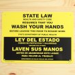 看板/プラサインボード 手洗い厳守 State Law/Wash Your Hands