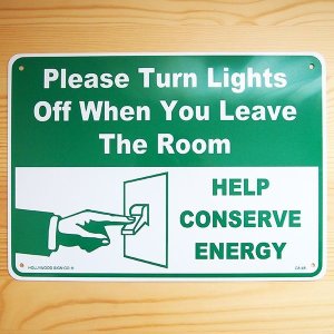 画像: 看板/プラサインボード 使用後は電気を消して下さい Please Turn Lights Off