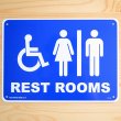 看板/プラサインボード レストルーム(トイレ) Rest Rooms