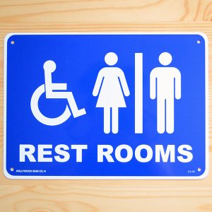 画像: 看板/プラサインボード レストルーム(トイレ) Rest Rooms