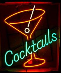 画像: [送料無料] ネオンサイン Cocktails カクテルグラス