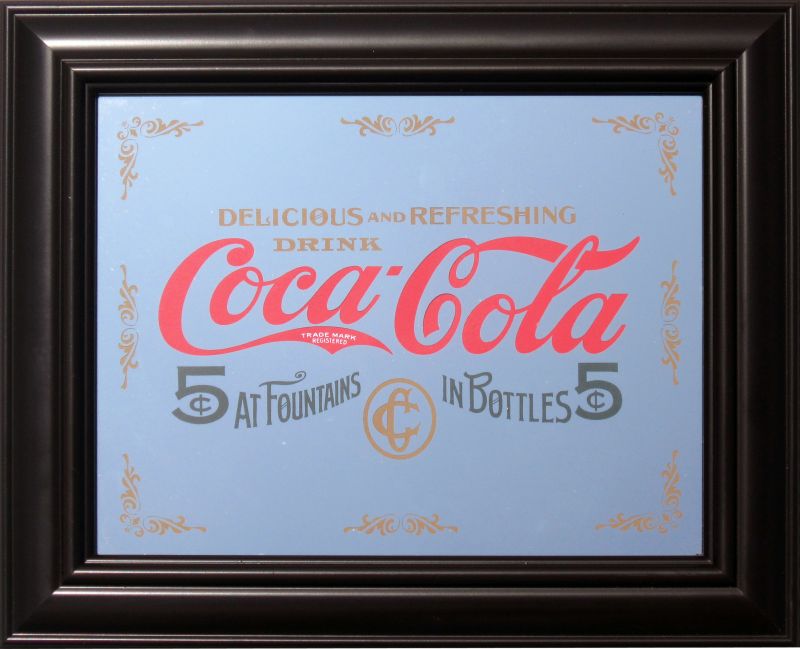 画像1: 鏡 コカコーラ Coca-Cola パブミラー(5 Cents)