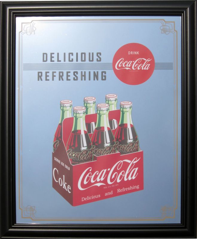 レビューで送料無料】 【美品】コカコーラ Coca-Colaパブミラー