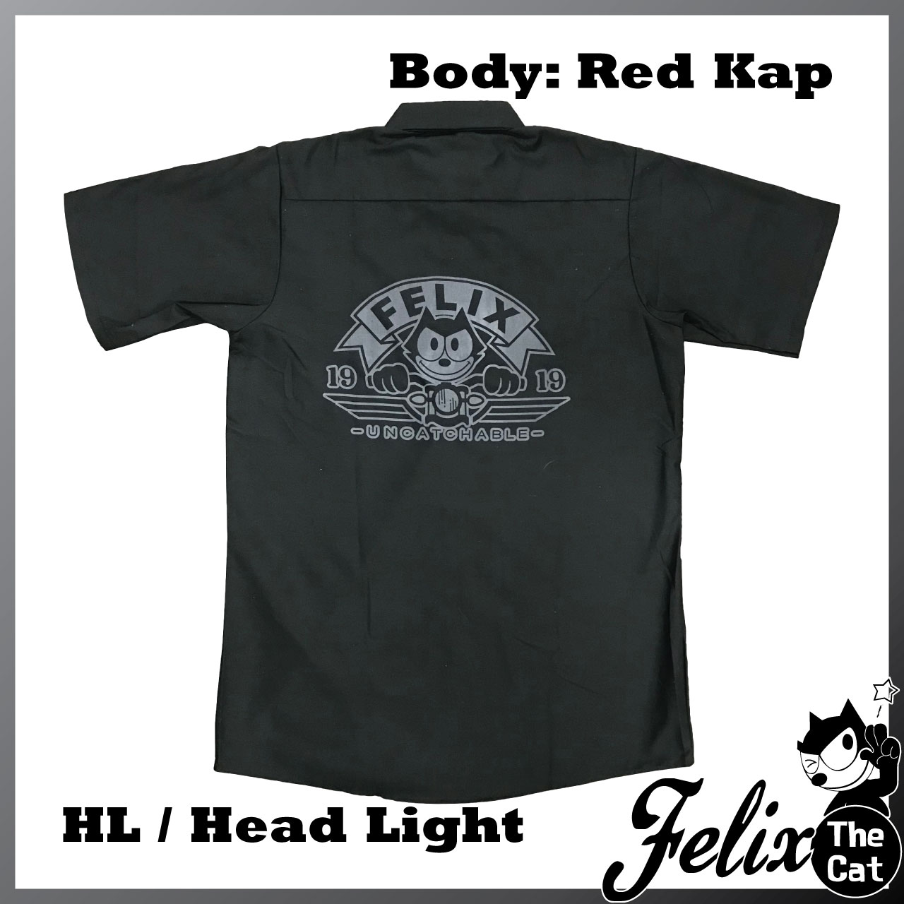 画像1: Felix UCC Work Shirt Black/フィリックス UCC ワークシャツ ブラック/Head Light/ヘッドライト