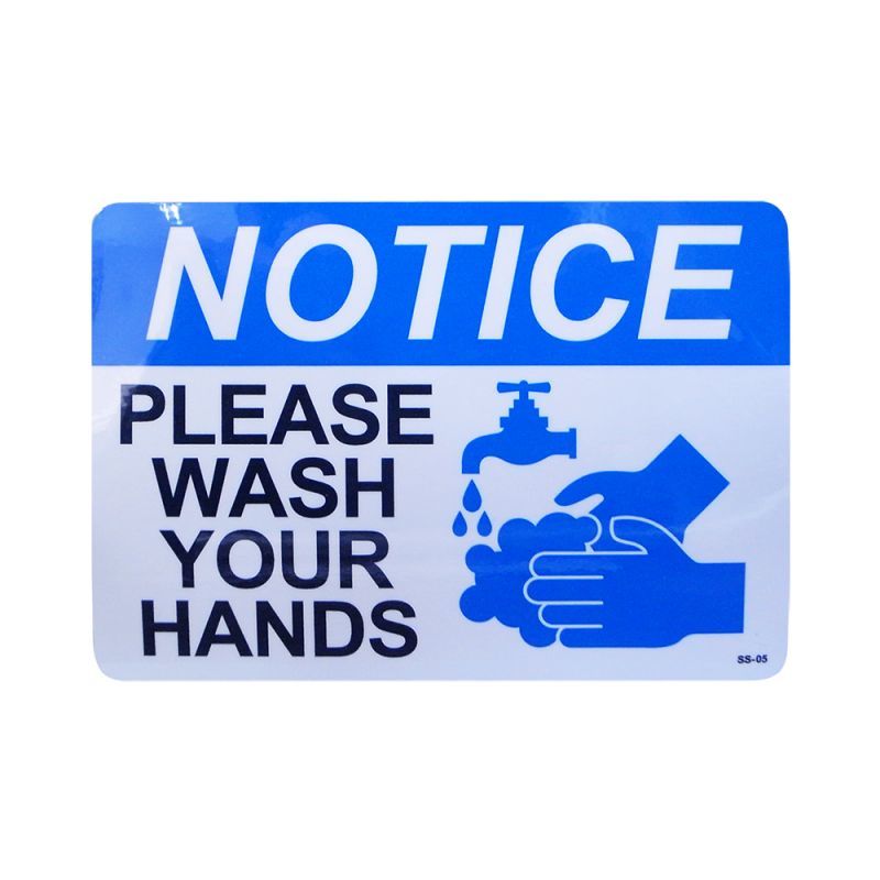 画像1: Sign Sticker/サインステッカー/NOTICE/手を洗いましょう