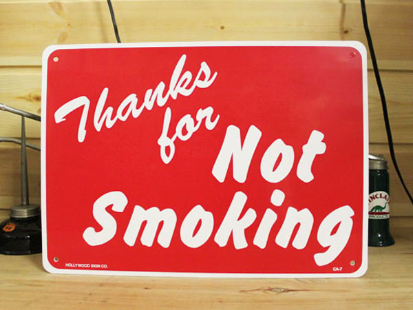看板/プラサインボード 禁煙エリア Thanks For Not Smoking