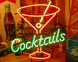 画像1: [送料無料] ネオンサイン Cocktails カクテルグラス