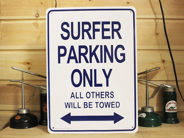 看板/プラサインボード サーファー専用駐車場 Surfer Parking Only